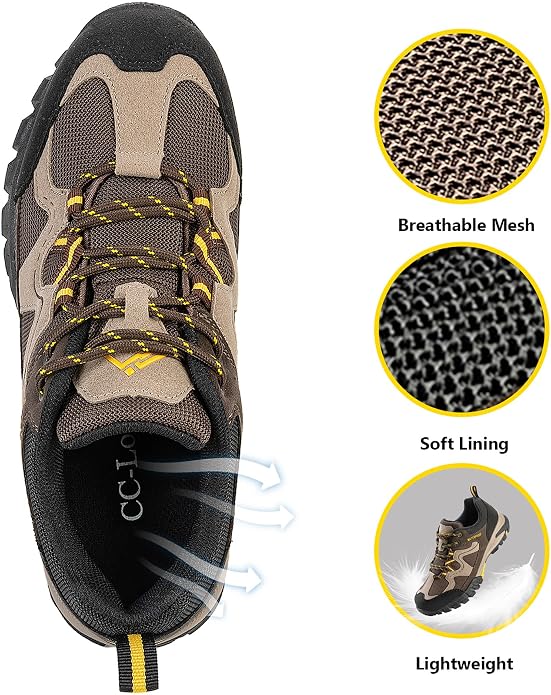 CC-Los Women's Lightweight Waterproof Hiking Shoes for Walking, Outdoor & Climbing