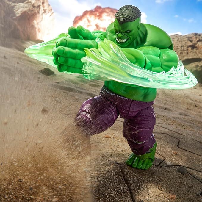 Marvel Legends Maximum Series Hulk, Deluxe Hulk Comics Collectible 6-Inch Scale Action Figure with Incredible Articulation and Smashing Accessories