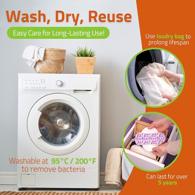 Organic Cotton Reusable Panty Liners for Women & Teens (Small 7-Pack) – 100% Breathable & High-Temp Washable Cloth Panty Liners for Vaginal Discharge only – Gentle on Skin, Stay Fresh & Dry Daily
