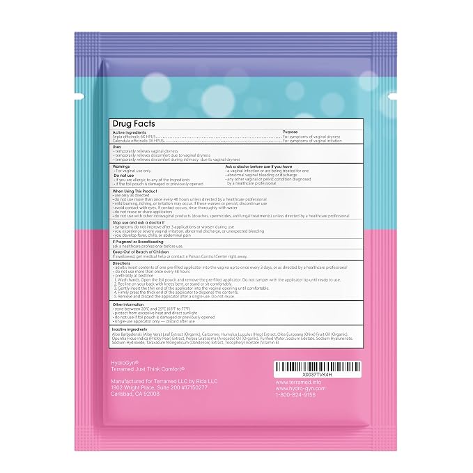 Hydro GYN Vaginal Moisturizer | Long Lasting for Vaginal Dryness & Irritation | Hyaluronic Acid & Vitamin E | Feminine Care Hormone Free | Pre and Post Menopausal | 3 Pre Filled Applicators