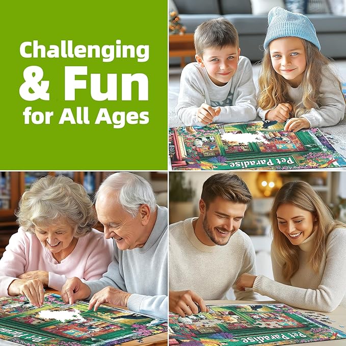 500 Piece Jigsaw Puzzle - Relaxing Pet Shop Scene for Adults | Challenging Family Activity | Great for Fun & Leisure (Finished Size: 23 x 15 inches)
