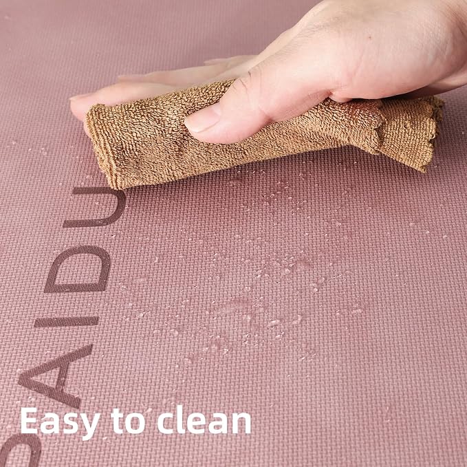 PAIDU Yoga Mat Non Slip Anti-tear,extra thick-2/5 inch（10MM）High Resiliency Professional POE Yoga Mats for Women Men Kids,72"x24"inch,Workout, Yoga, Pilates and Floor Exercise, with Carrier Strap