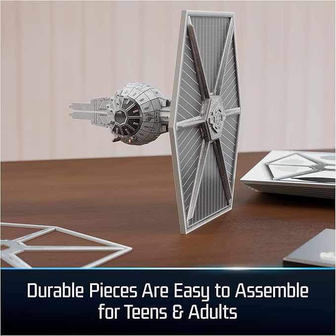 4D Build, Star Wars Imperial Tie Fighter 3D Model Kit, Star Wars Collectibles & Desk Decor, Adult Puzzle, Building Toys, 3D Puzzles for Adults & Teens, 120 Pieces, for Ages 12 & Up