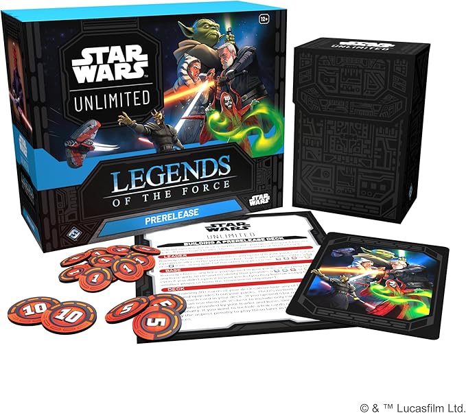 Star Wars: Unlimited TCG Legends of The Force PRERELEASE Box - Includes 6 Booster Packs & Exclusive Promo Cards, Ages 12+, 2+ Players, 20 Minute Playtime, Made by Fantasy Flight Games