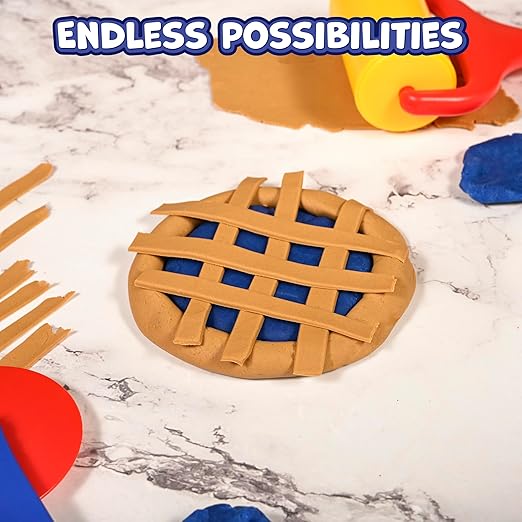 READY 2 LEARN Dough Tools | Set of 6 | Play dough Accessories | Roll, Cut, Mold and Flatten | Chunky Art Supplies for Toddler Crafts