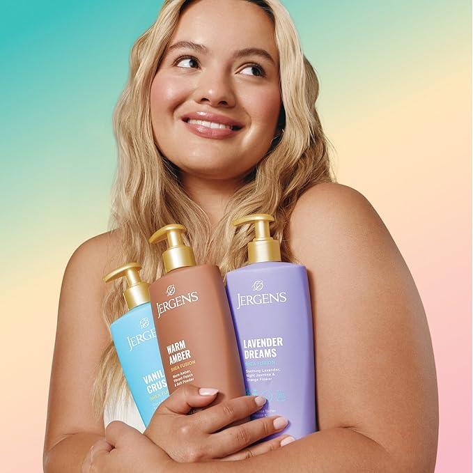 Jergens Shea Fusion Lavender Dreams Body Lotion, Scented Lotion, Moisturizer with Shea Butter and Vitamin E, 14 Fl Oz