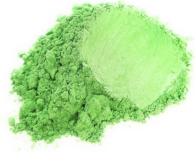 Pearl Mica Powder Pigment Dye - 500 grams (1.1 lbs) - Best Bulk Price for Fine Arts, Crafting, Painting, Bath bomb Soap Candle Slime Jewelry Making, Epoxy Resin, Woodworking (Green AG14)