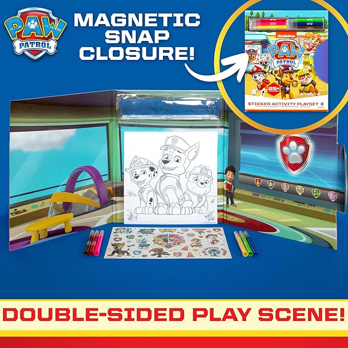 Horizon Group USA Activity Book for Kids, Coloring and Sticker Games for Children, Includes Markers, Paw Patrol