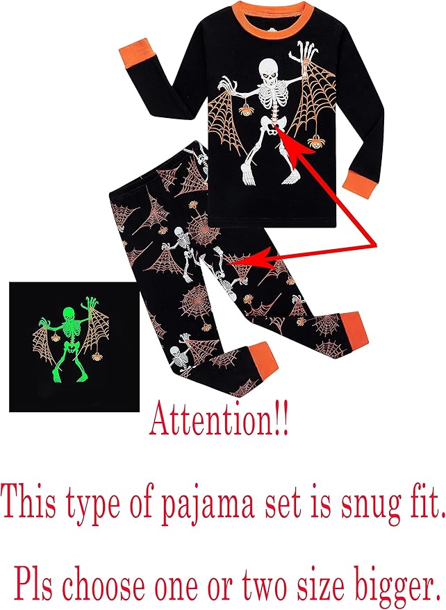 KikizYe Little Big Boys Girls Pajamas Set Kids PJs 100% Cotton Sleepwear