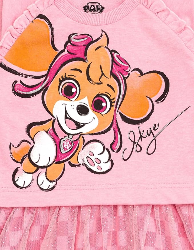 Paw Patrol Skye Girls French Terry Dress Toddler to Little Kid