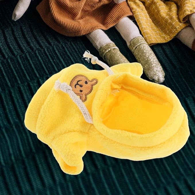 SAFIGLE 10 Pcs Mini Bear Doll Clothes Set Stuffed Animal Hoodies Soft Plush Doll Costume Accessories for Kids Dress up