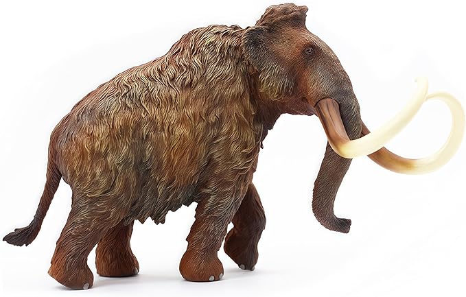 Gemini&Genius Mammoth Action Figure Toy, Woolly Mammoth Wild Animal Toy, Beautiful and Accurate Sculptures of Elephant Animal Toy Figure, Collection, Display & Play for Kids Collectors