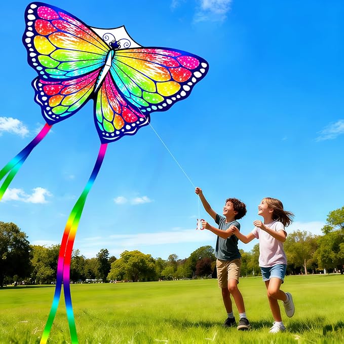 Kites for Kids Ages 4-8 8-12, Beginner Kite for Adults Easy to Fly Kids Kites for Toddlers Age 3-5 with Handle and 328FT String for Family Outdoor Games and Activities