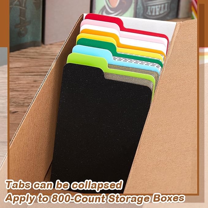 Lewtemi 50 Pcs Card Dividers PP Trading Card Page Dividers Playing Separator for Office and Sports Gathering Storage Supplies, 2.6 x 3.8 Inch, 10 Colors (Multicolor)