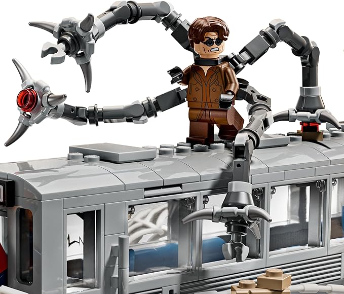 LEGO Marvel Spider-Man vs. Doc Ock Subway Train Scene - Action Figures Kids Toy - Spider-Man Building Toy for Boys & Girls, Ages 9+ - Marvel Collectible with 4 Minifigures - Birthday Gift Idea- 76321