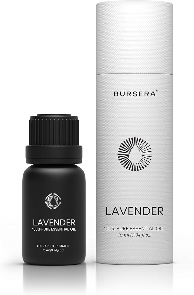 Bursera Lavender Essential Oil, Tree Planted with Every Order, 100% Pure Lavender Oil, 10ml Undiluted High Grade Natural Lavender Oils for Diffuser, Shower, Skin and Aromatherapy