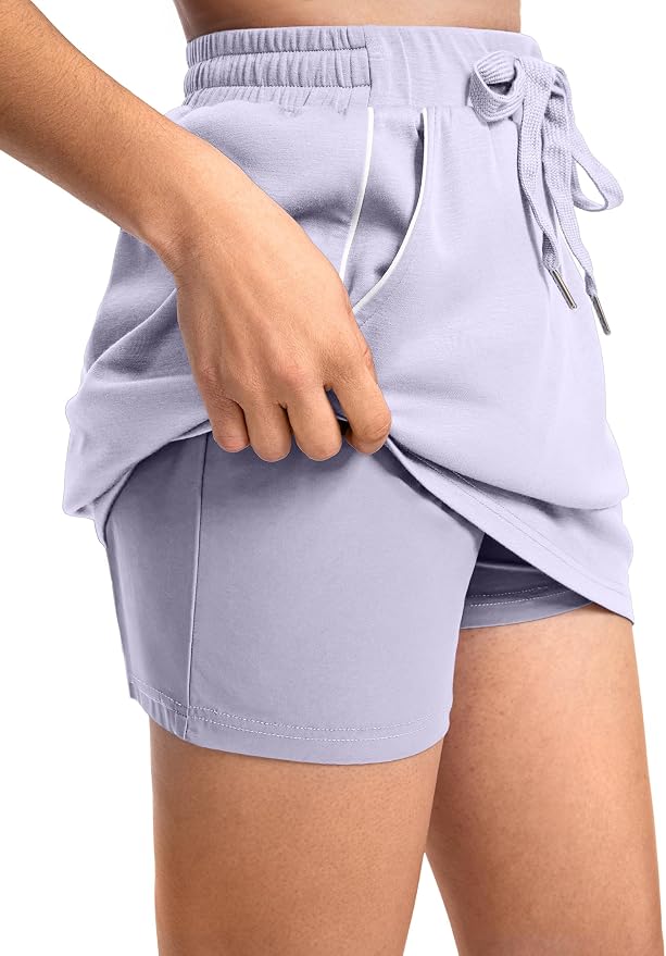Womens 2 Piece Skirt Sets Summer Sleeveless Travel Outfit | Color Block Tennis Skort Sets, Built-In Shorts with Pockets, Aiportl Vacation Athletic Matching Sets