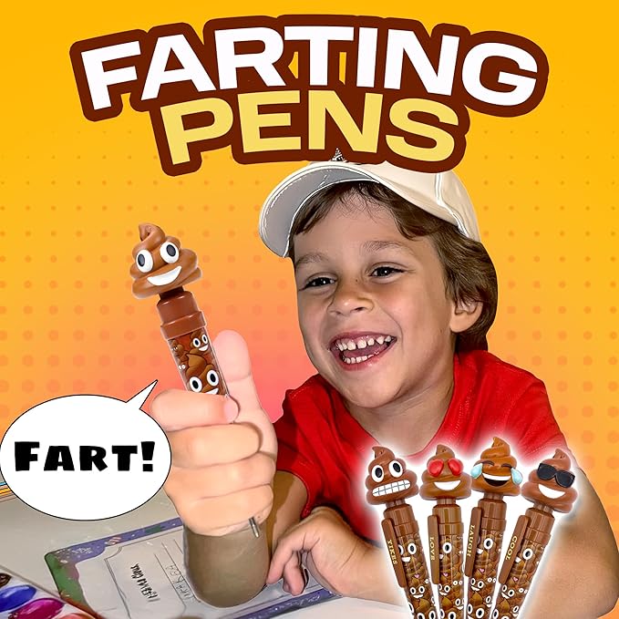 Farting Poop Pen with Multiple Funny Sounds - Perfect Halloween Games & Novelty Gift for Teens, Kids & Boys - Pen & Prank Toy for Halloween Parties, Games & Family Fun All Day (Original)