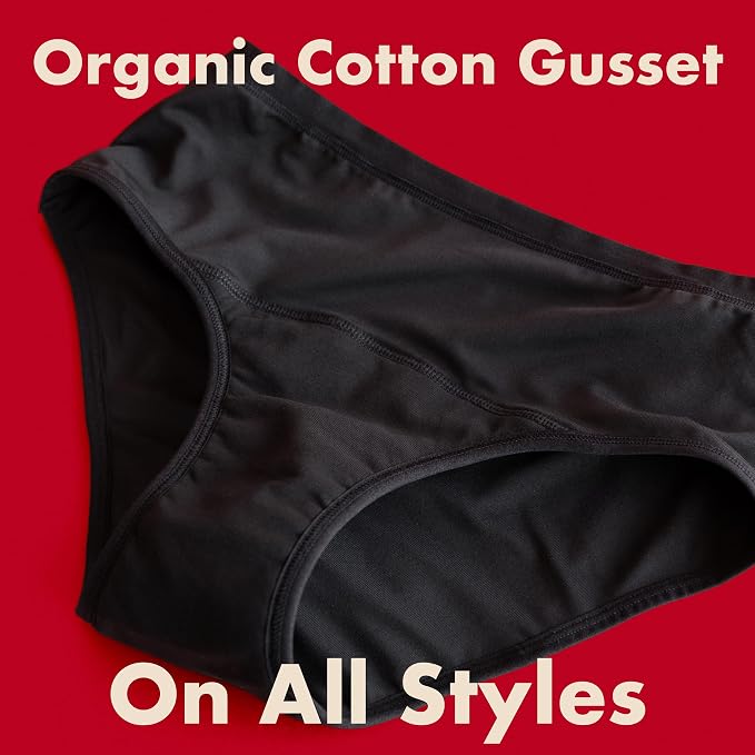The Period Company Women Regular Flow Stretch High Waisted Period Underwear for Women Heavy Flow