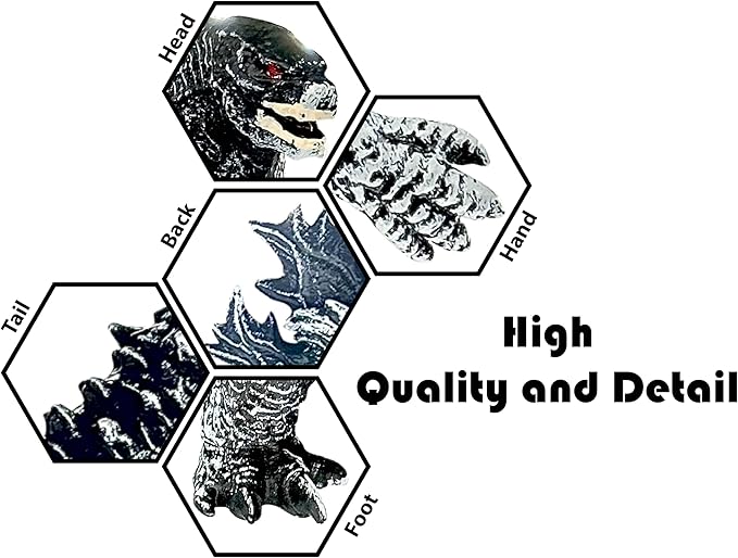 TwCare Godzilla vs. Kong Toy Action Figure: King of The Monsters, Movie Series Movable Joints Soft Vinyl, Travel Bag