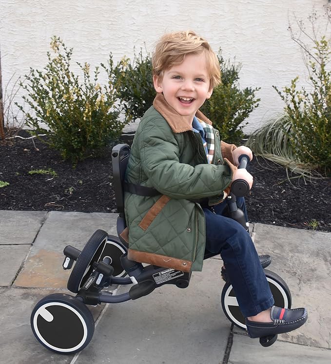 besrey Toddler Bike 1-3 Years Old,Toddler Tricycle with Spare Wheel,5 in 1 Kids Trike with Push Handle,Backrest and Safety Belt,Balance Bike 1+ Year Old,Birthday Gift and Toy for Boys and Girls