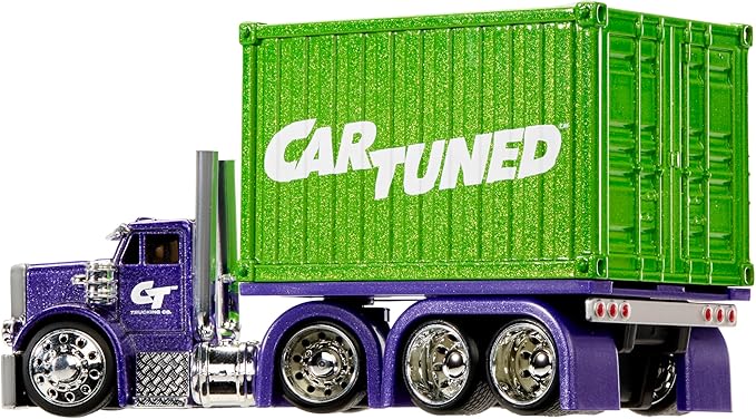 CarTuned™ Rig$ Container Case- Sneaky Pete, Purple and Green DieCast Truck, Style 2