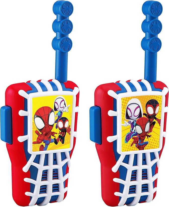 eKids Spidey and His Amazing Friends Walkie Talkies for Kids, Static Free and Extended Range, Indoor and Outdoor Toys (Spidey)