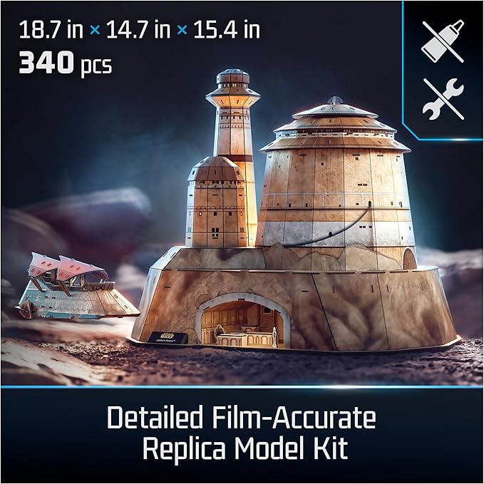 4D Build, Star Wars Jabba’s Palace 3D Model Kit, Star Wars Collectibles & Desk Décor, Adult Puzzles, Building Toys, 3D Puzzles for Adults & Teens, 340 Pieces, for Ages 12 & Up