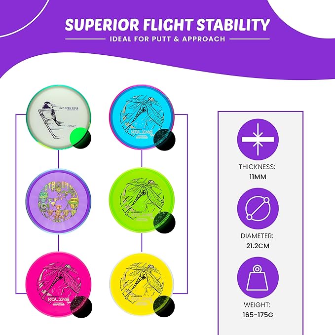 AxiomParticle Glow Tempo Disc Golf - Proton Glow Disc Golf Disc - Triple Foil Design - 166-175g - Jeremy Koling Edition - Color May Vary