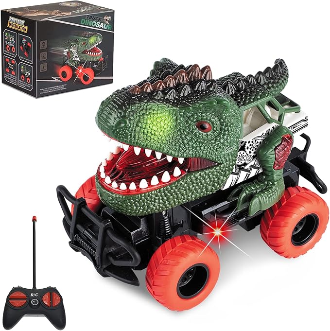 Dinosaur Toys Remote Control Car for Kids 3-7, Dino RC Car for Toddler Kids Toys Age 3 4 5 6 7 Boys and Girls Christmas Birthday Gift