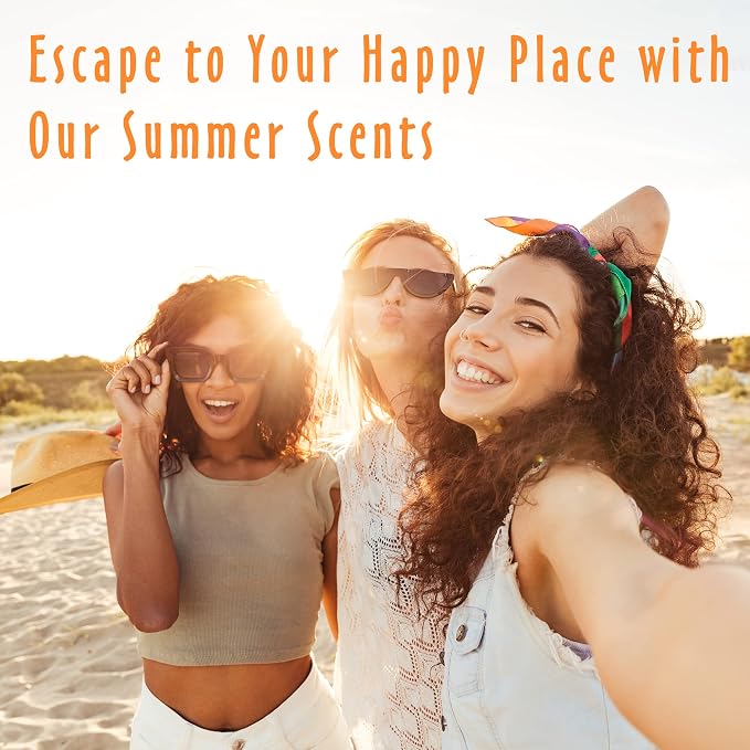 Summer Essential Oils for Diffusers for Home, MitFlor Fragrance Oil Set, Soap & Candle Making Scents, 6x10ml with Ocean, Midsummer Night, Pineapple and More, Aromatherapy Diffuser Oil Gift Set