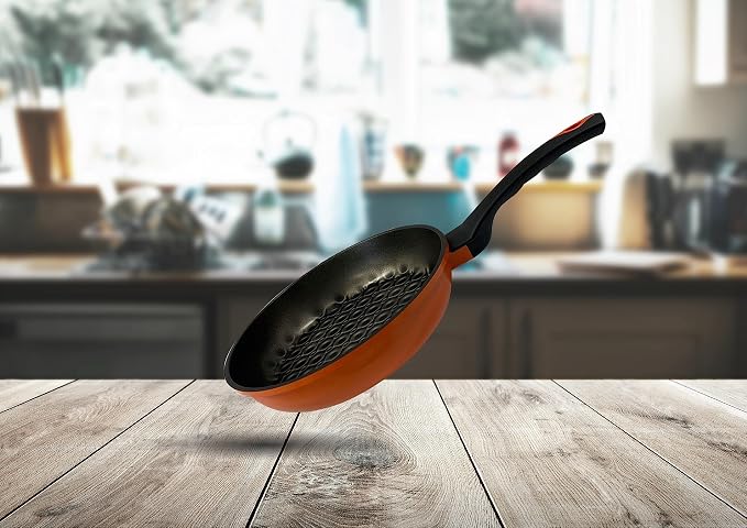 Nonstick 3D Diamond Coating Wok Frying Pan Cookware 10'' (26cm)-MADE IN KOREA