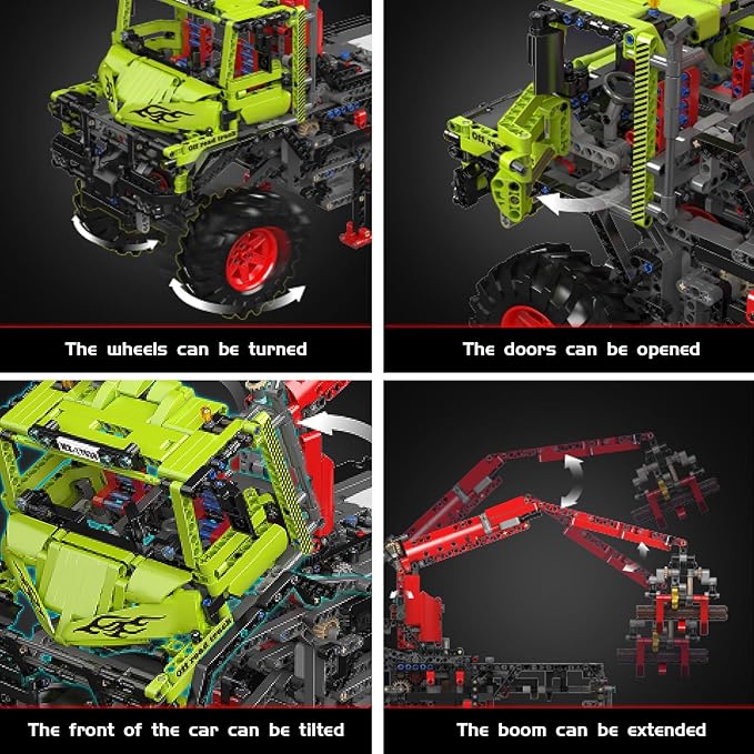 Mould King 17038 Off-Road Trucks Building Kits, All-Terrain 4x4 Mountain Truck Car Sets Model with Electric Motor, Gift for Age 14+/Adult Collections Enthusiasts (2002+ Pieces)