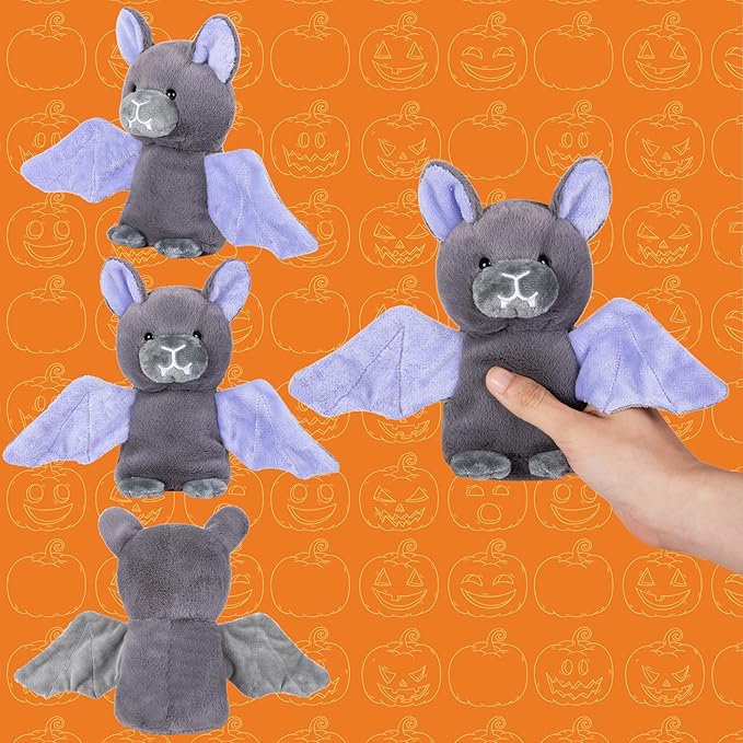 My OLi Halloween Plush Toys Set - Bat Mummy Ghost & Pumpkin - Polyester Spooky Decor for Home Party for Kids