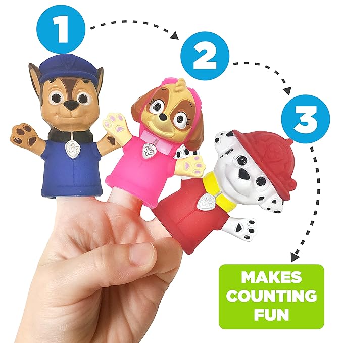 Ginsey Nickelodeon PAW Patrol 10 Piece Finger Puppet - Party Favors, Educational, Bath, Floating Pool, Beach Toys, Story Time, Playtime