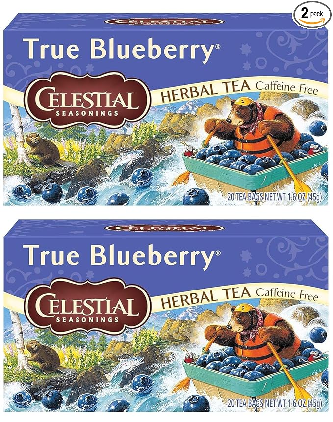 Celestial Seasonings Herb Tea True Blueberry 20 Bag (Pack of 2)
