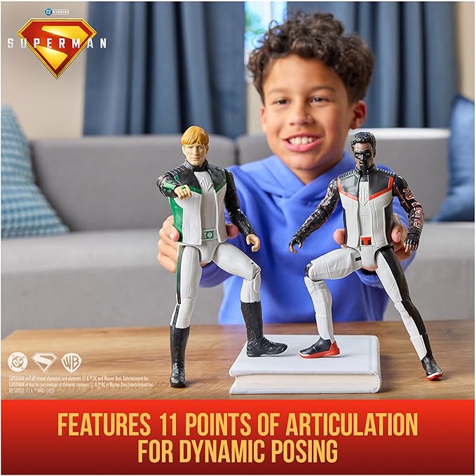DC Comics, Superman, Green Lantern, Hawkgirl, and Mr. Terrific 4-Pack, 12-Inch Action Figure Set, Superhero Toys for Kids Ages 4 and Up
