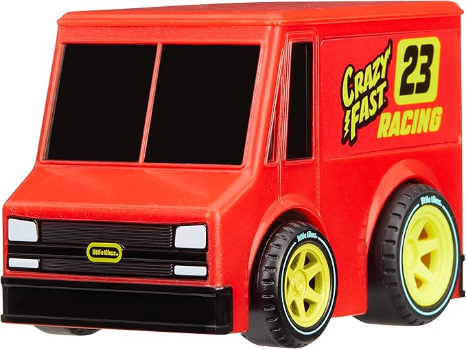 Little Tikes Crazy Fast Cars 2-Pack Race Chasers, Race Car Themed Pullback Toy Vehicles Goes up to 50 ft