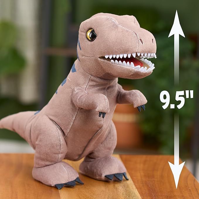 Just Play Jurassic World Roarin T-REX Plush, Kids Toys for Ages 3 Up