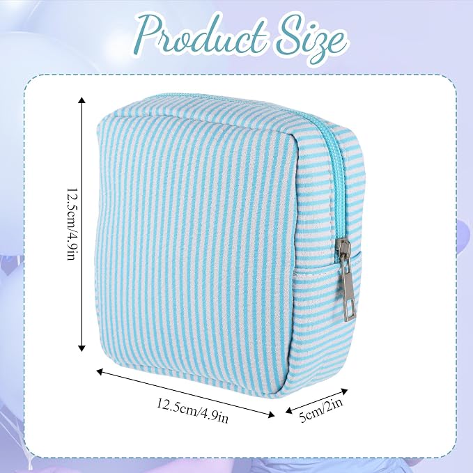 Period Bag, Cute Pad Pouch, Period Bag Pouch, Tampon Bags for Purse, Women Pad Tampon Menstrual Cups Panty Liners, Blue