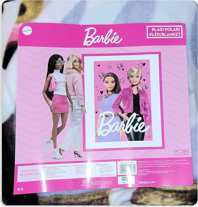 Official License Character Girls Pink Fleece Soft and Cozy Throw Blanket (40" x 60)