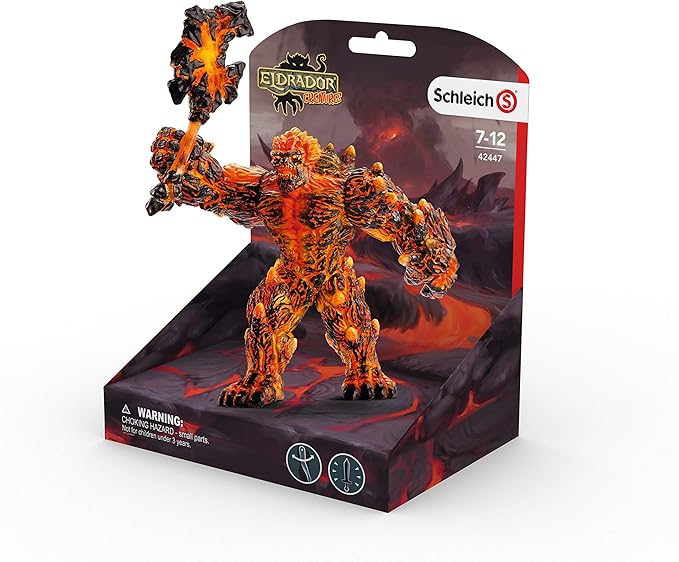 Schleich Eldrador Creatures Mythical Creatures Toys for Kids Lava Monster Action Figure, Lava Golem, Ages 7+