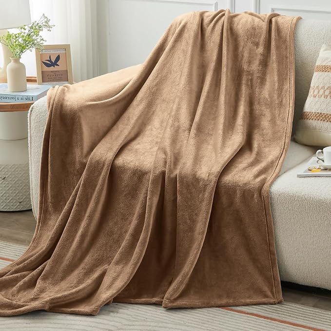 KMUSET Fleece Blanket Grey Queen Size Lightweight Cozy Plush Microfiber Solid Blanket Factory Shop