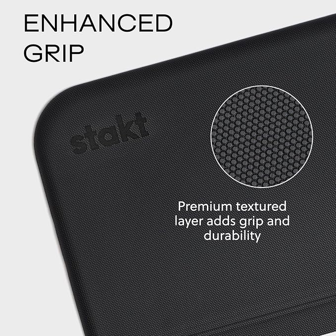 Stakt Foldable Yoga Mat Pro, 2 in 1 with Premium Textured Grip, Non Slip, Folding Exercise and Fitness Mat for Pilates, Strength Training, and High Impact Workouts