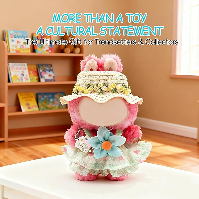 17cm Doll Clothes, Bear Outfits for Clothes Set, Premium Fashion Dolls Keychain Accessories, Faking Animal Style Outfit Jumpsuit (Green)