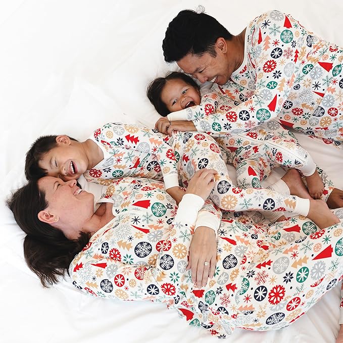 Little Sleepies Two-Piece Pajama Set for Boys & Girls, Soft Viscose from Bamboo Toddler Pajamas for Kids, Family Matching PJs