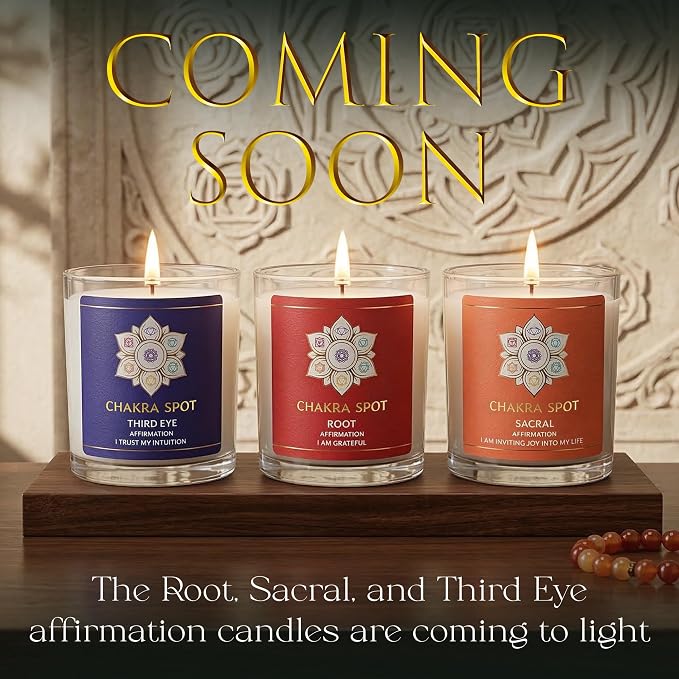 Spiritual Candle Relaxing - Vishuddha Throat Chakra for Communication Self Expression, Calming Aromatherapy with Eucalyptus, Camphor, Chamomile, Sage Oil, Beeswax & Coconut Wax - 8oz