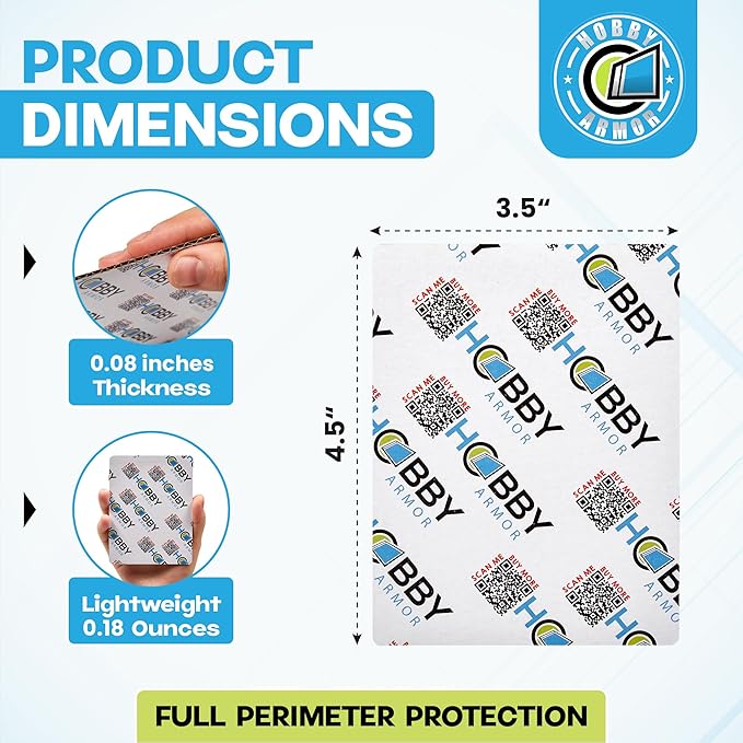 50 Pack Trading Card Shipping Protector by Hobby Armor, 3.5" x 4.5" with Rounded Corners, Vibrant Multi-Color Card Protector to Guard Cards from Dings, Premium Lightweight Cardboard Shipping Supplies