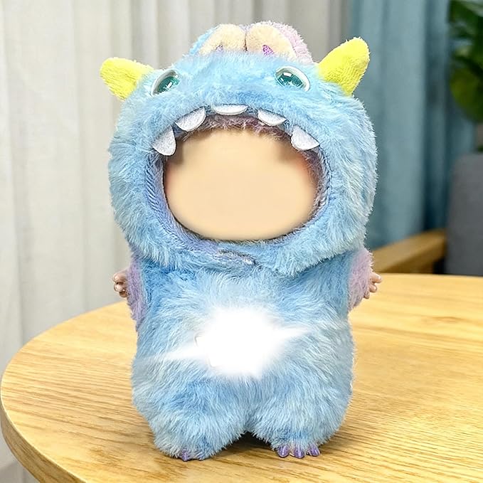Clothes Fit for 19CM Doll, Fashion Doll Clothes Outfit Set Cute Theme Designer Toys Dress Accessories for Collector Fans Display (Light Blue Monster)