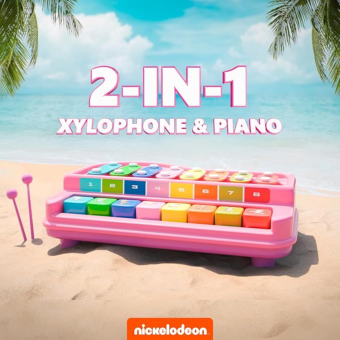 Lollipop Paw Patrol Xylophone and Piano 2 in 1 - Interactive Music Toy for Toddlers - Real Songs, Educational Fun offering Both Xylophone and Piano Modes in one Delightful Toy. (Paw Patrol Purple)
